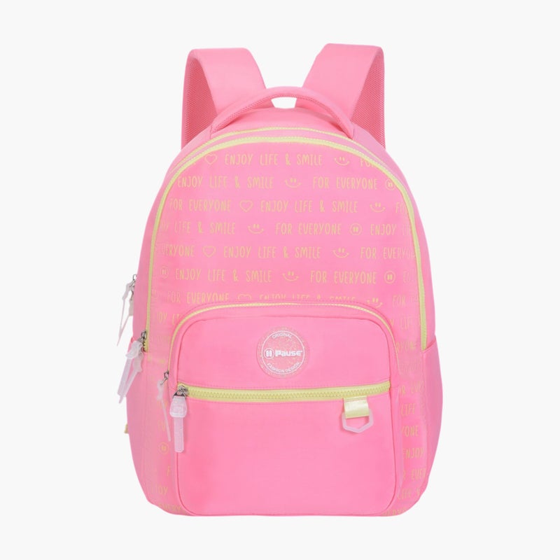 PAUSE Printed Pink Backpack for Kids - Image 1